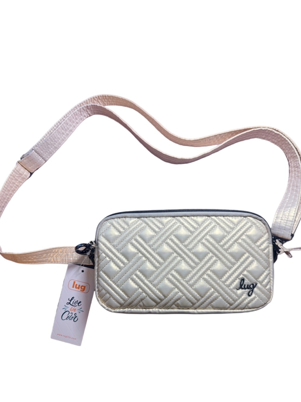 Lug Coupe XL Convertible Crossbody Belt Bag Cream NWT NEW